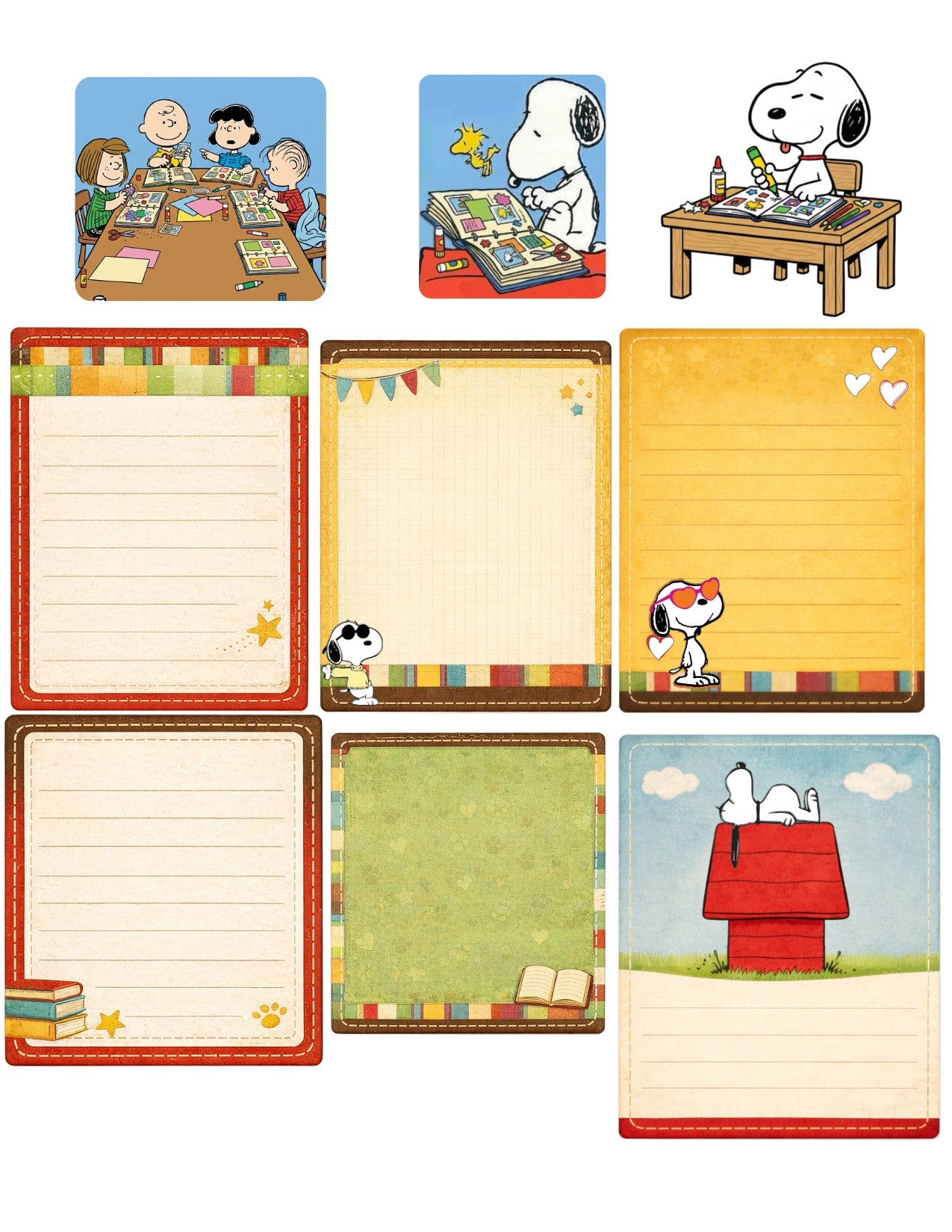 Snoopy Scrapbook Paper