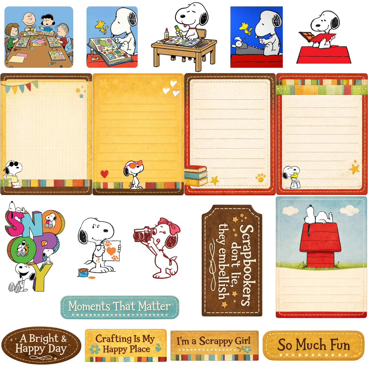 Snoopy Scrapbook Paper