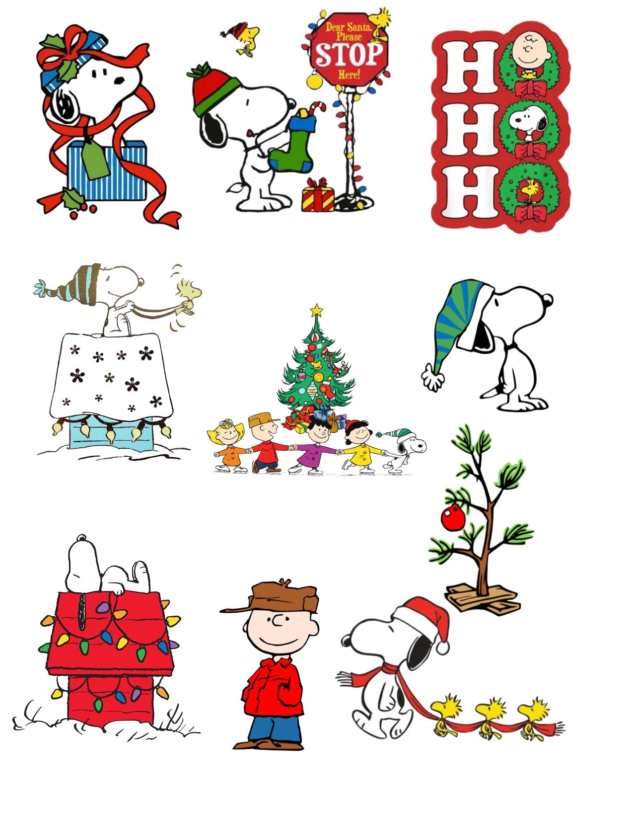 Snoopy Christmas Scrapbook Paper