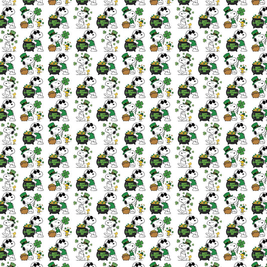Luck of the Snoopy Scrapbook Paper