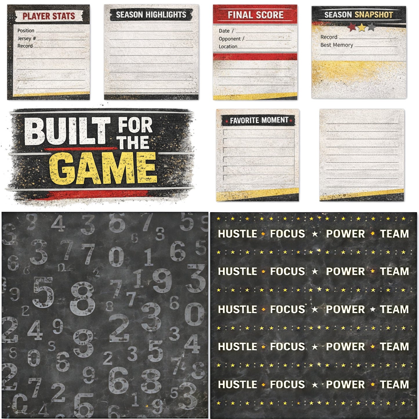 Softball scrapbook paper