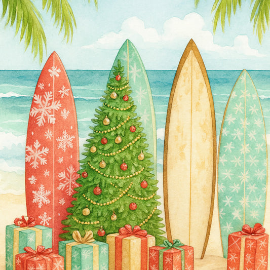 Christmas at the Beach Scrapbook Paper