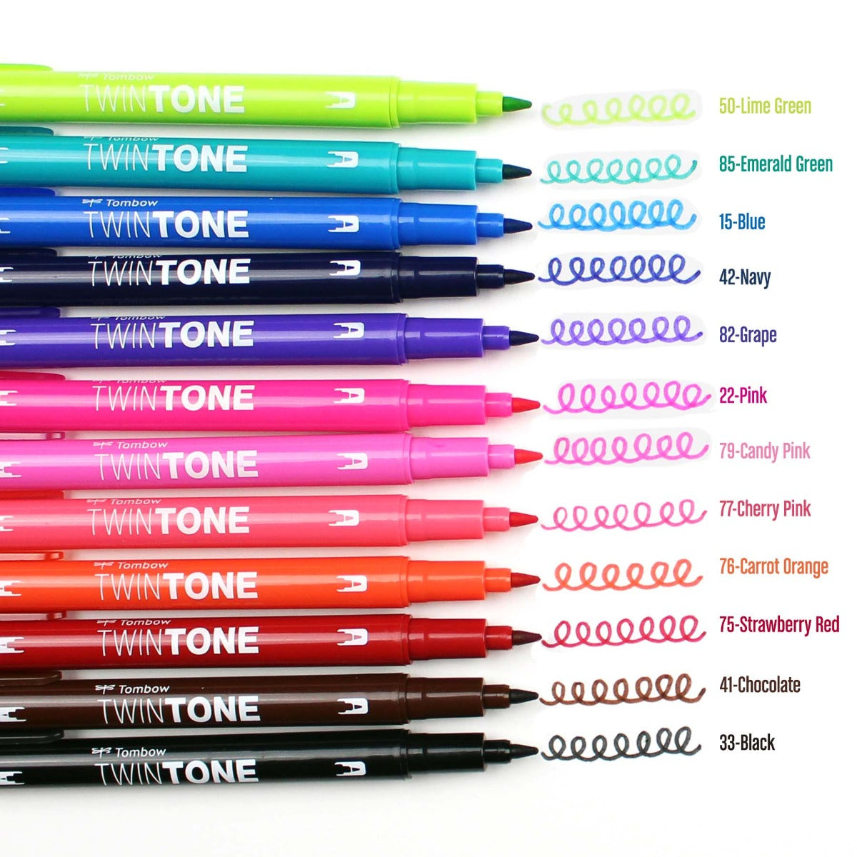 C. Tombow Twintone Marker Set 12/Pkg - Brights