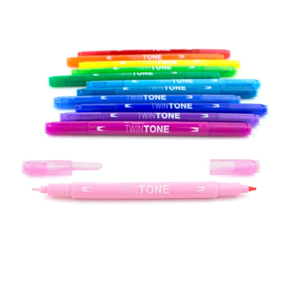 C. Tombow Twintone Marker Set 12/Pkg - Rainbow
