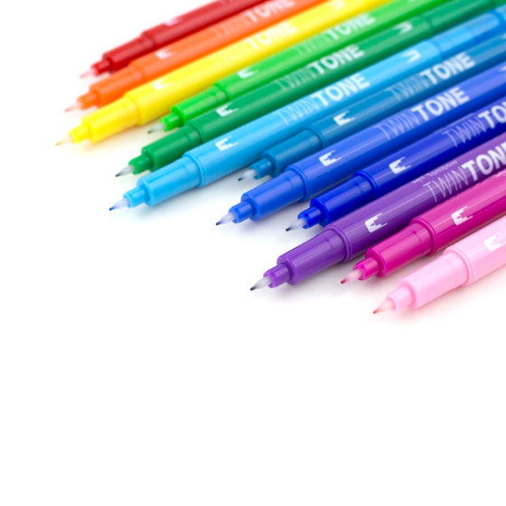 C. Tombow Twintone Marker Set 12/Pkg - Rainbow