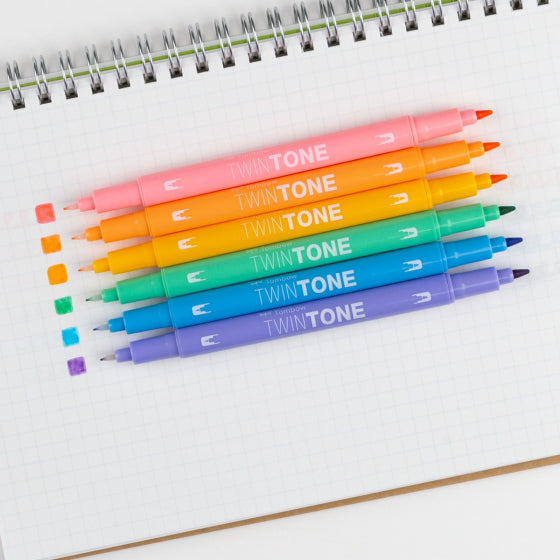 C. Tombow TwinTone Marker 6/pk - Pastel