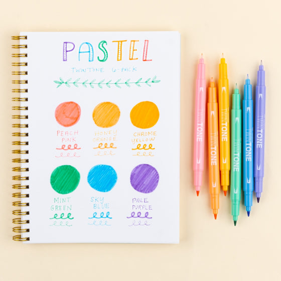 C. Tombow TwinTone Marker 6/pk - Pastel