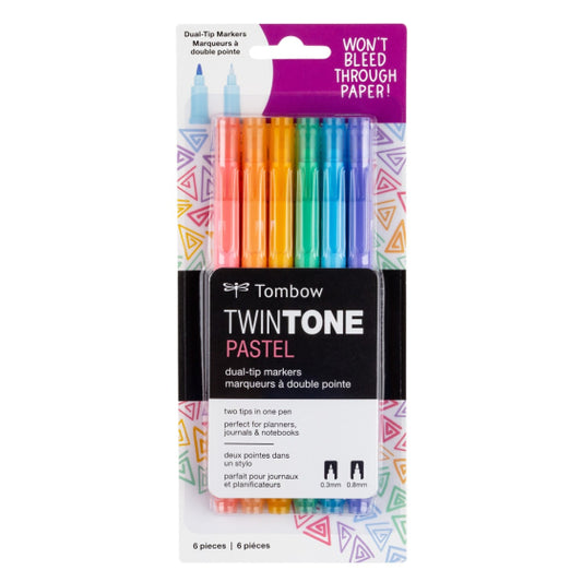 C. Tombow TwinTone Marker 6/pk - Pastel