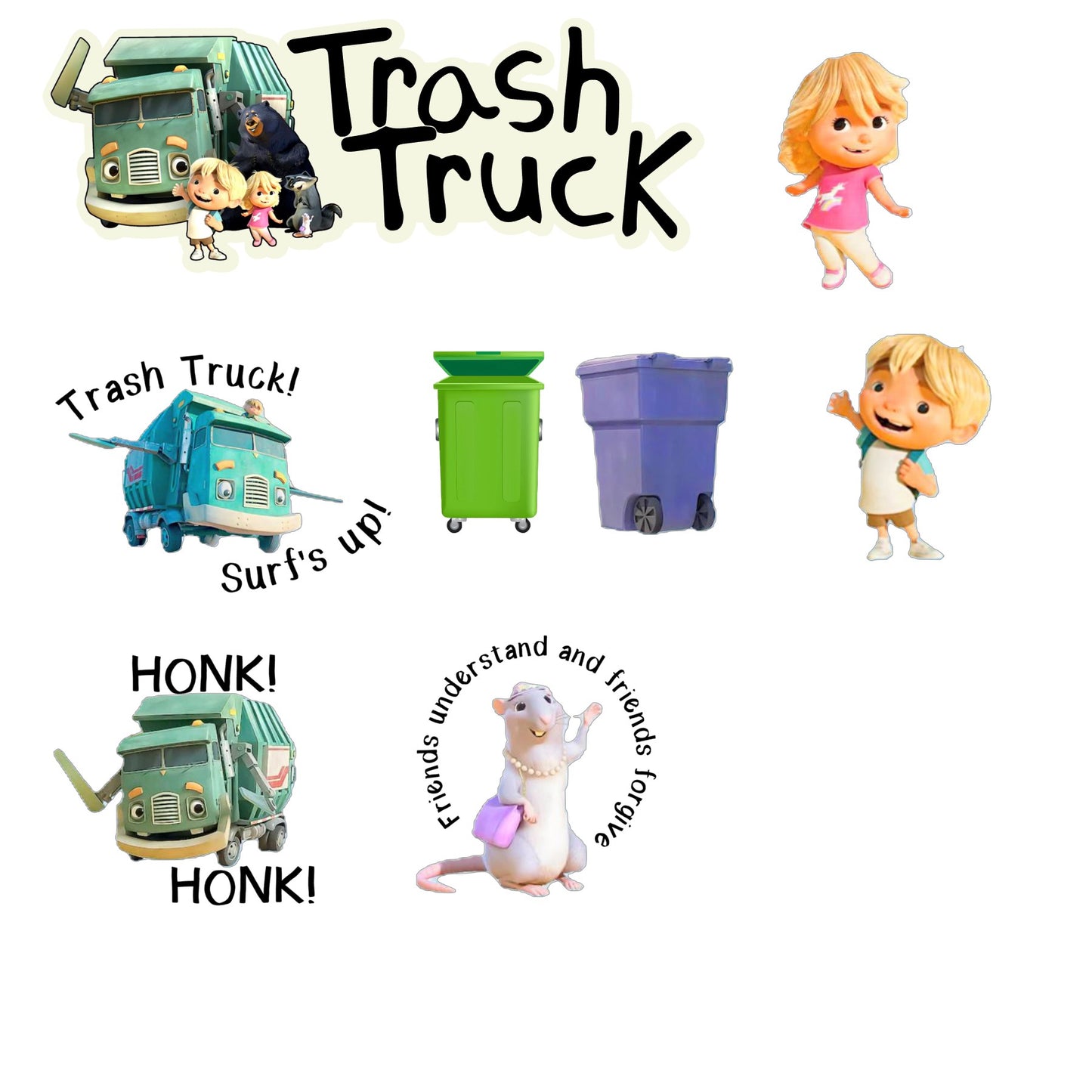 Trash Truck Scrapbook Paper