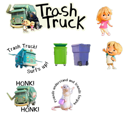 Trash Truck Scrapbook Paper