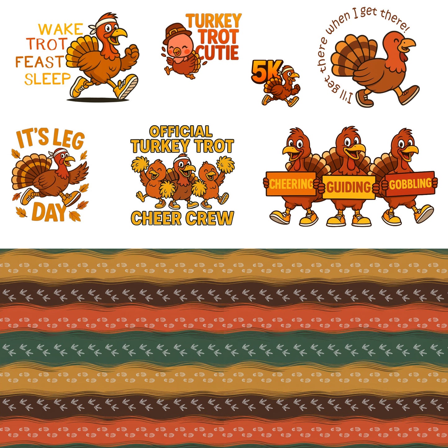 Turkey Trot Scrapbook Paper