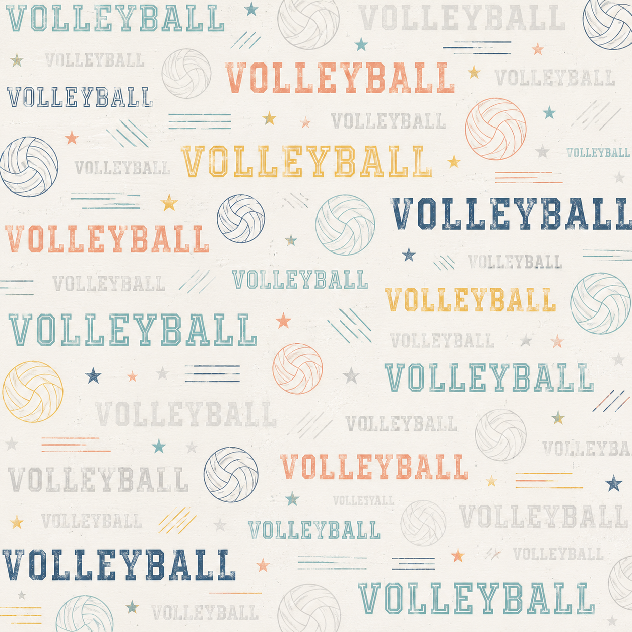 Volleyball Scrapbook Paper