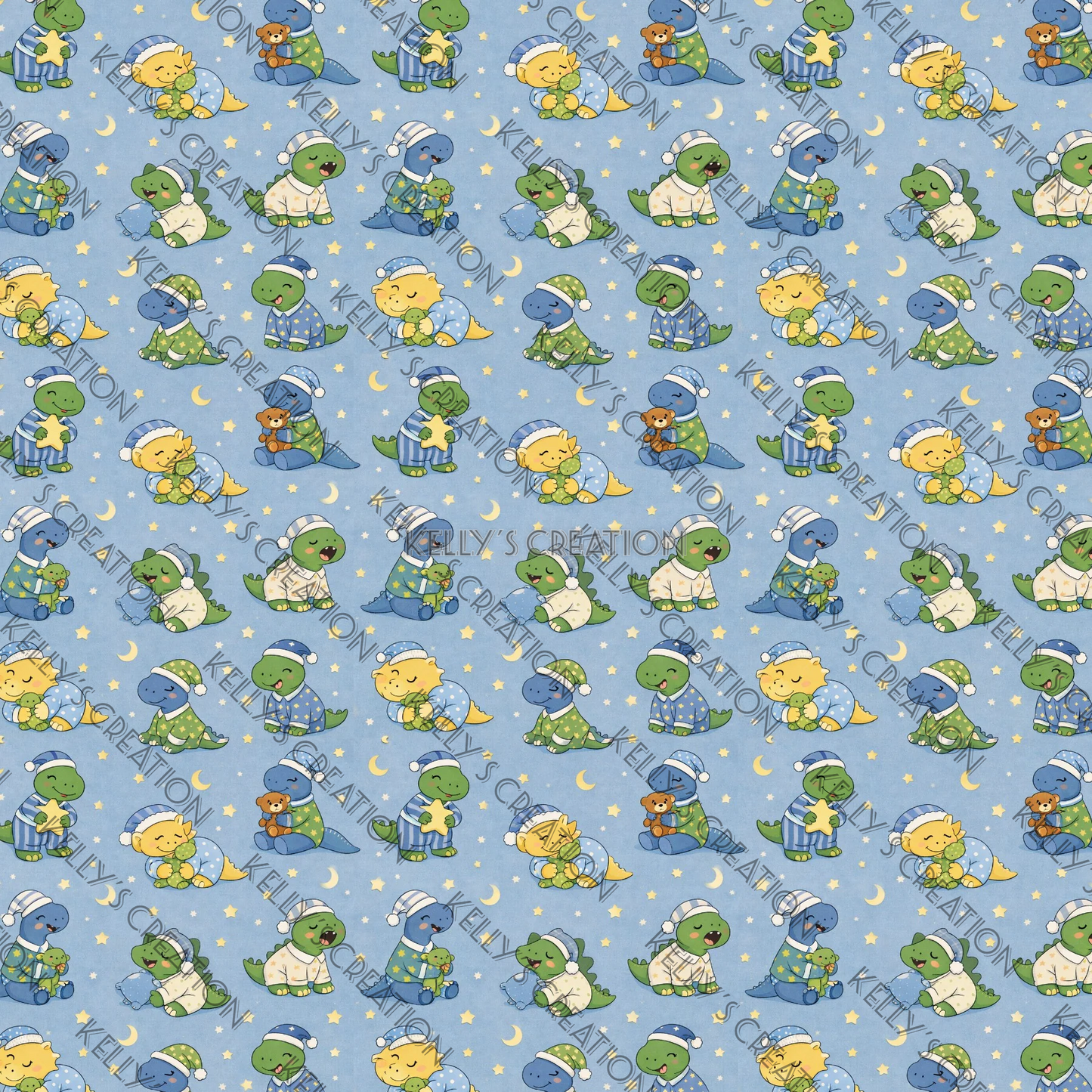 Watermarked - Dino Dreams Scrapbook Paper