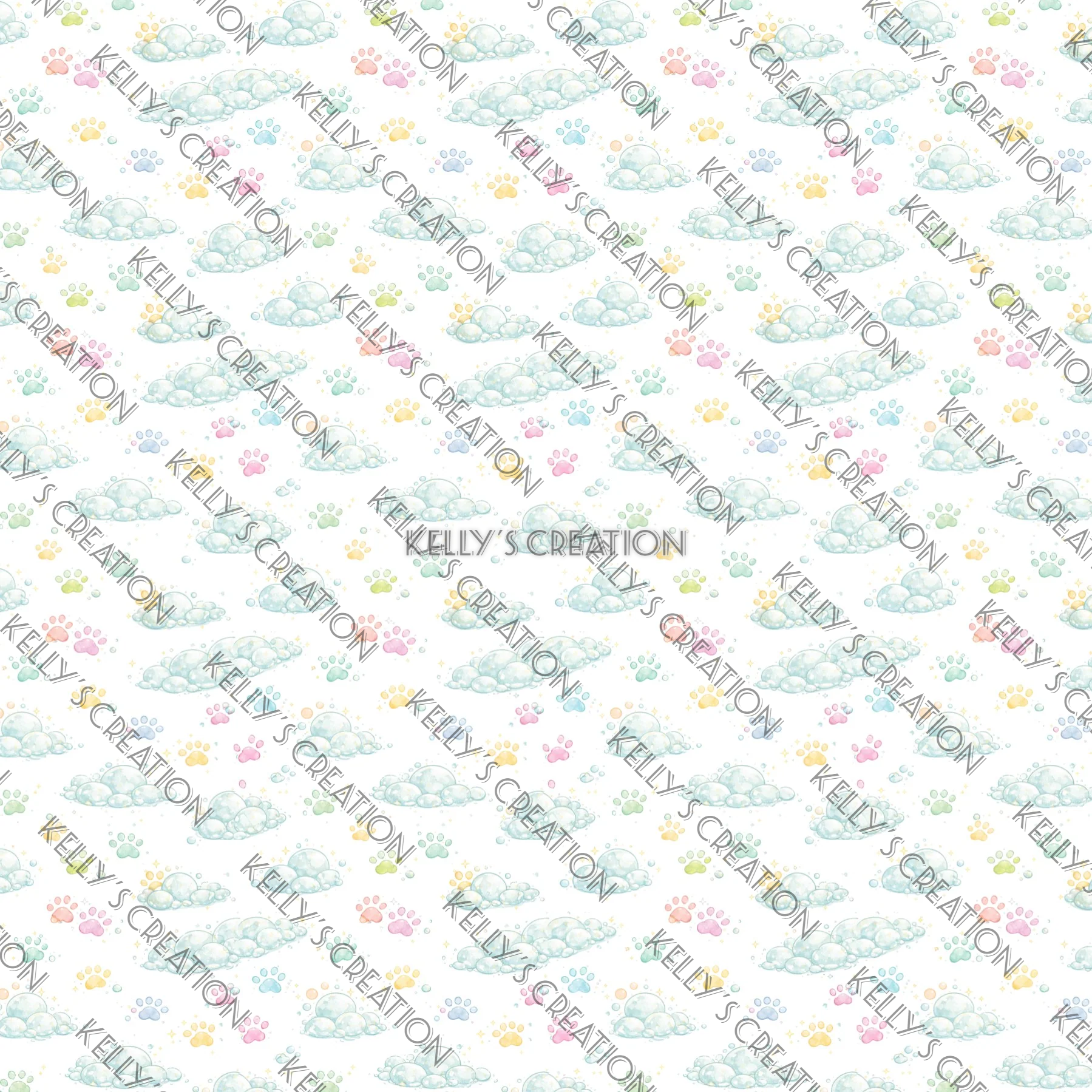 Watermarked - Pet Spa Day Scrapbook Paper