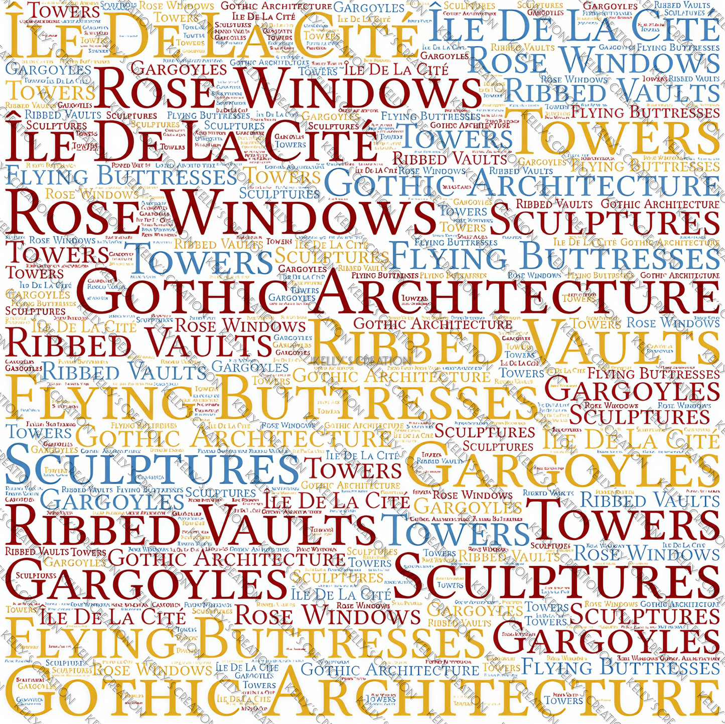 Watermarked - Church architecture Scrapbook Paper
