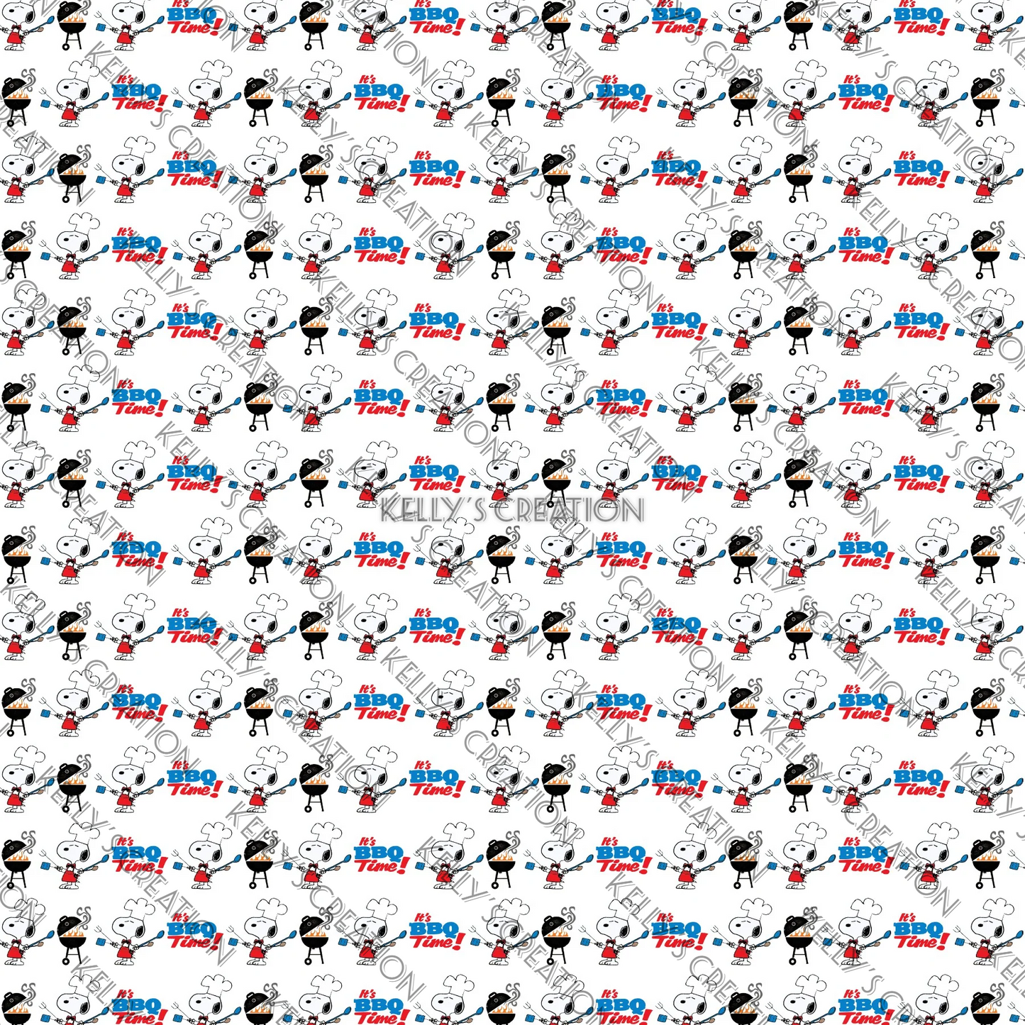 Watermarked - Snoopy BBQ Scrapbook paper