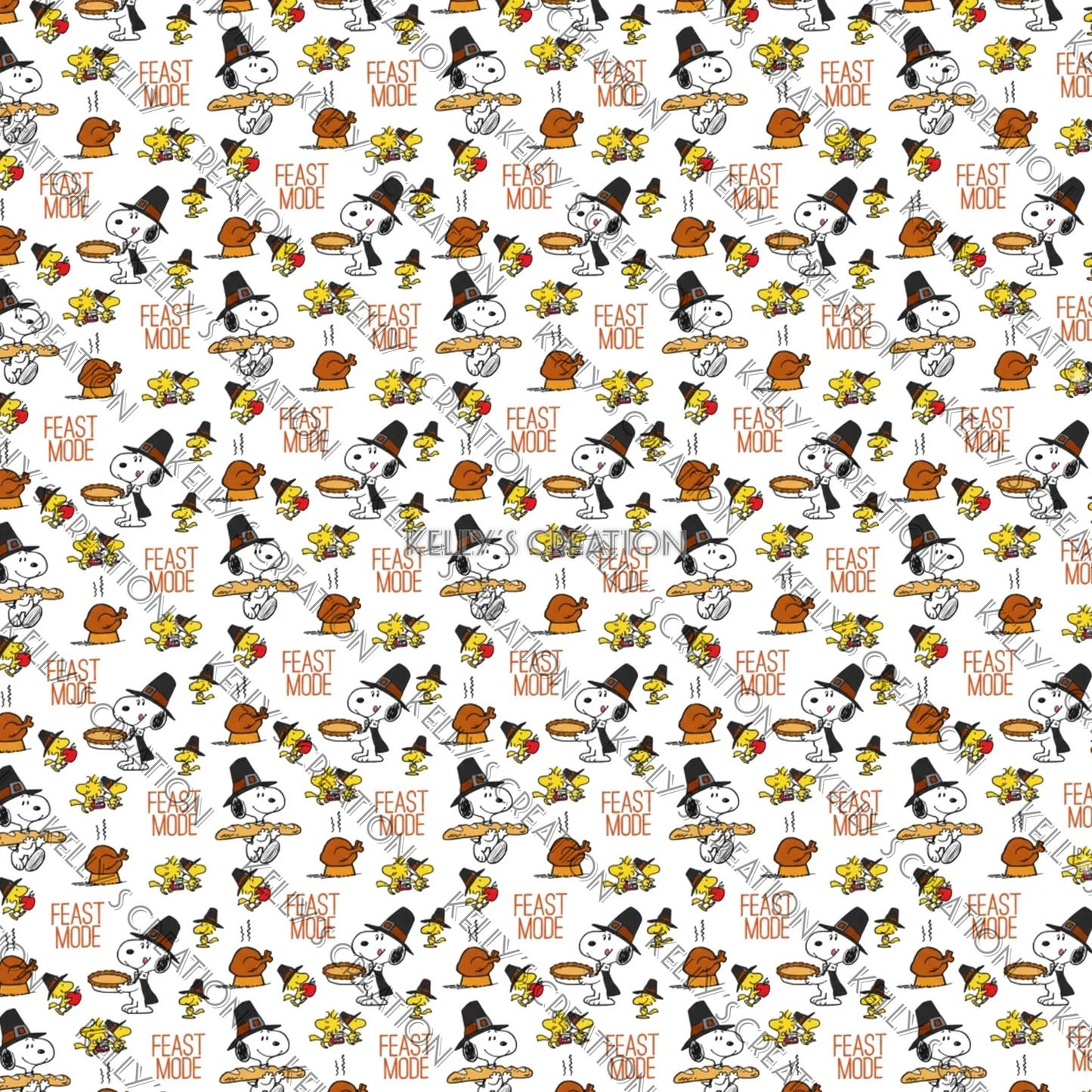 Watermarked - A Snoopy Thanksgiving Scrapbook Paper