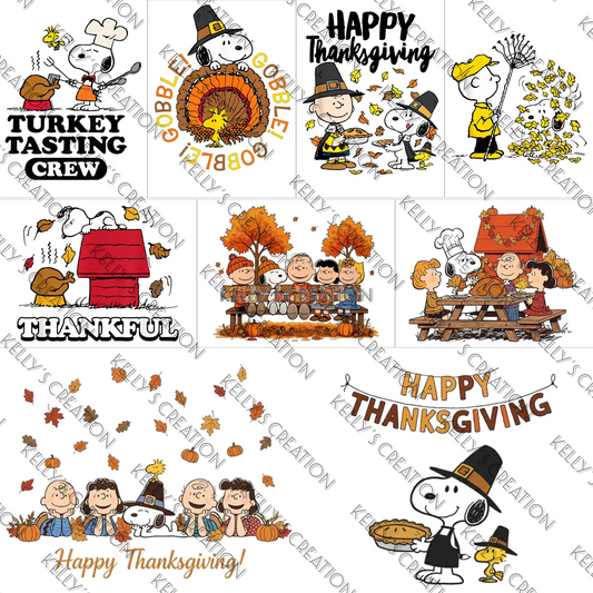 Watermarked - A Snoopy Thanksgiving Scrapbook Paper