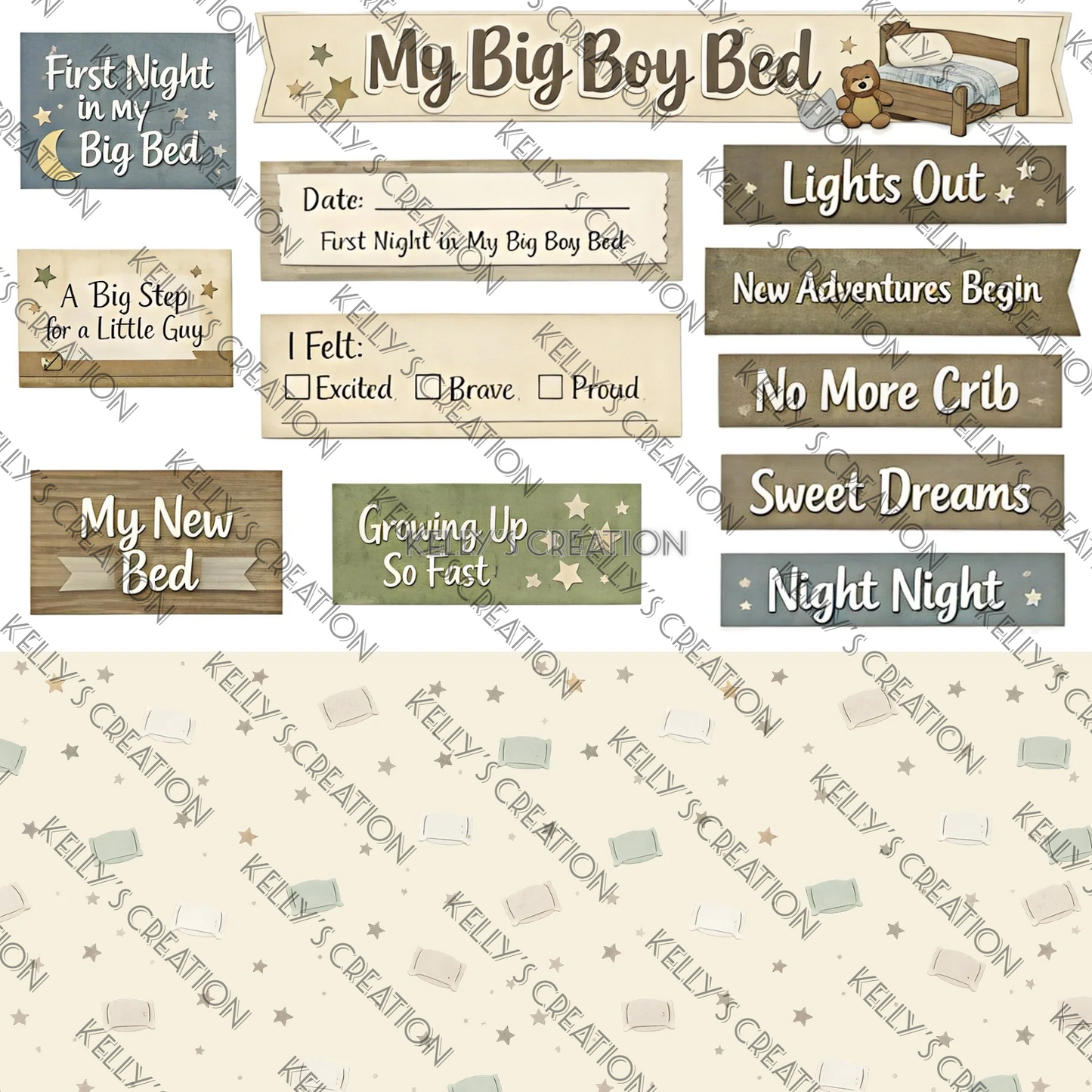 Watermarked - Big Boy Bed Scrapbook page