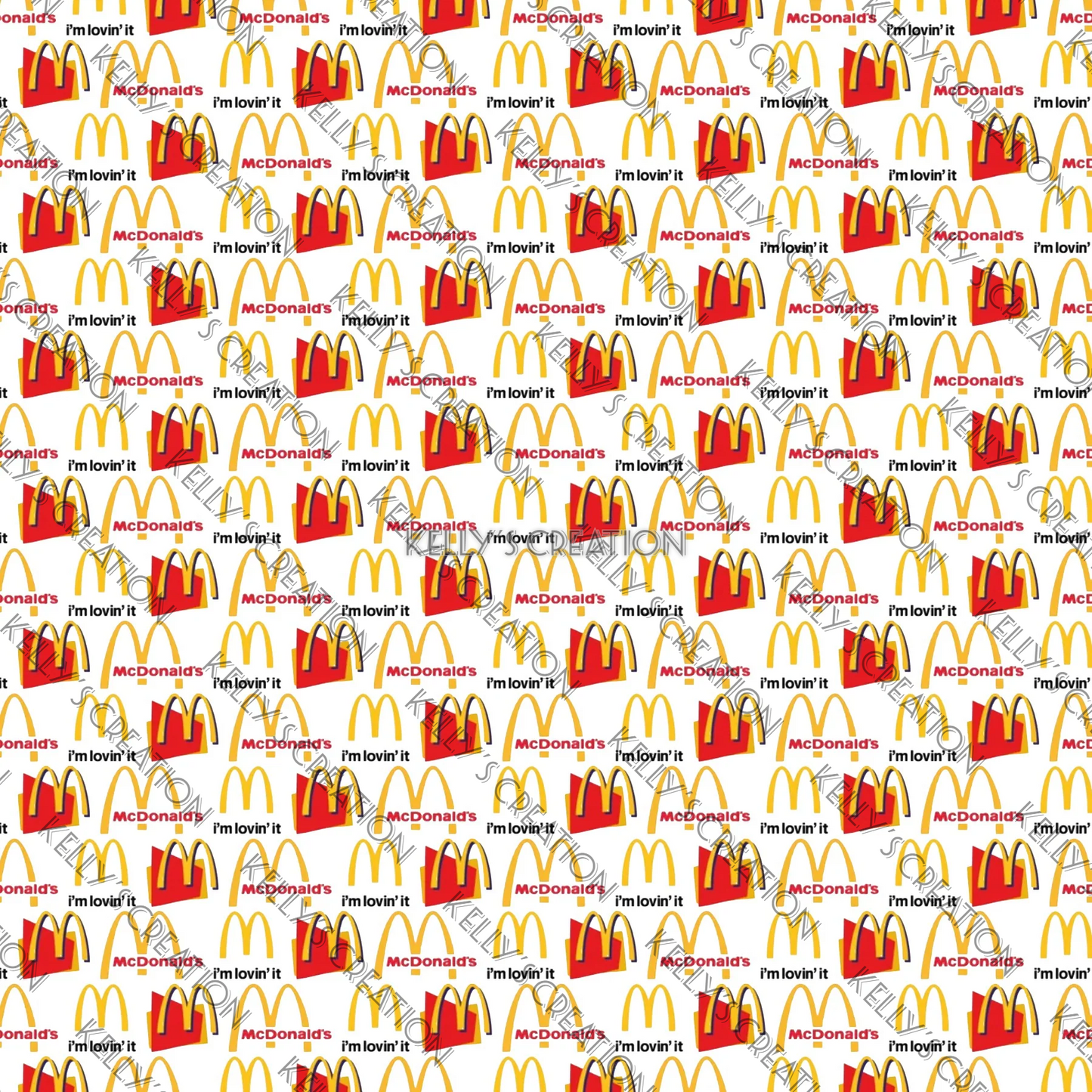 Watermarked - Golden "M" Arch Scrapbook Paper