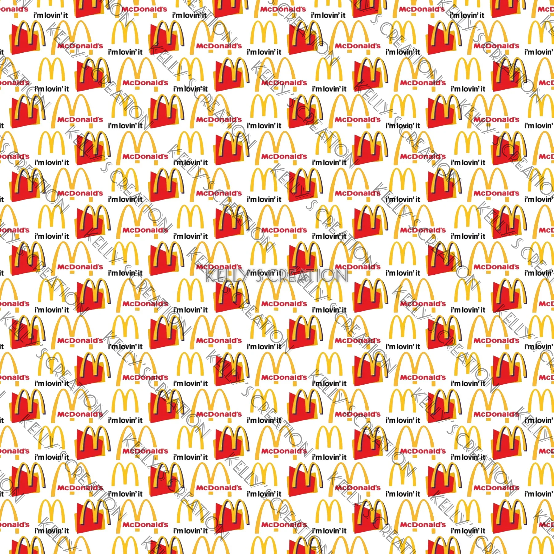 Watermarked - Golden "M" Arch Scrapbook Paper
