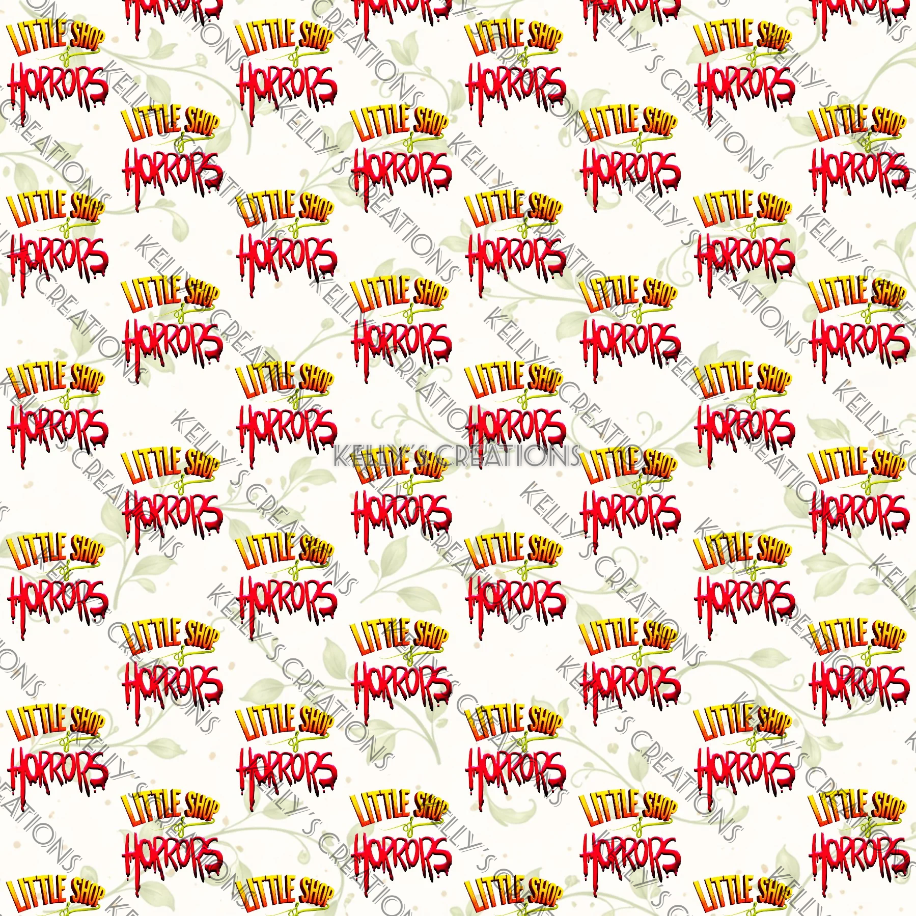 Watermarked - Little Shop of Horrors Musical Scrapbook Paper