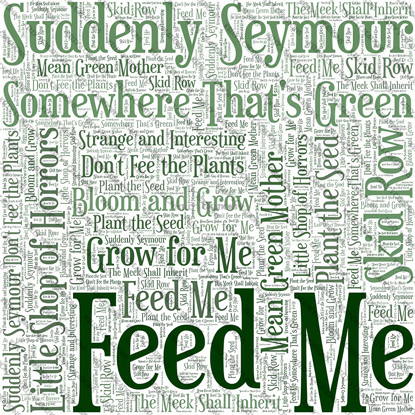 Watermarked - Little Shop of Horrors Musical Scrapbook Paper