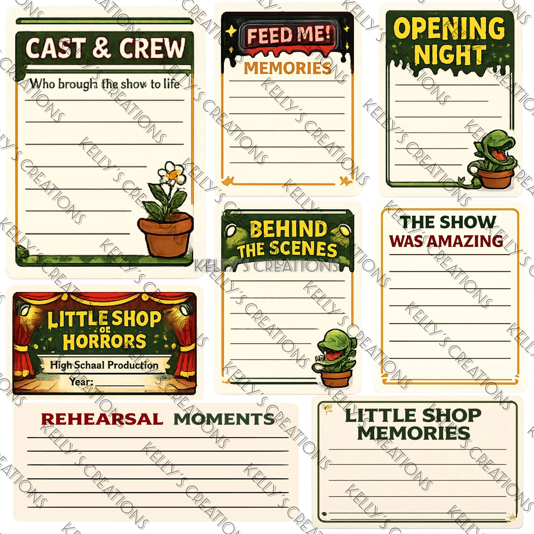 Watermarked - Little Shop of Horrors Musical Scrapbook Paper
