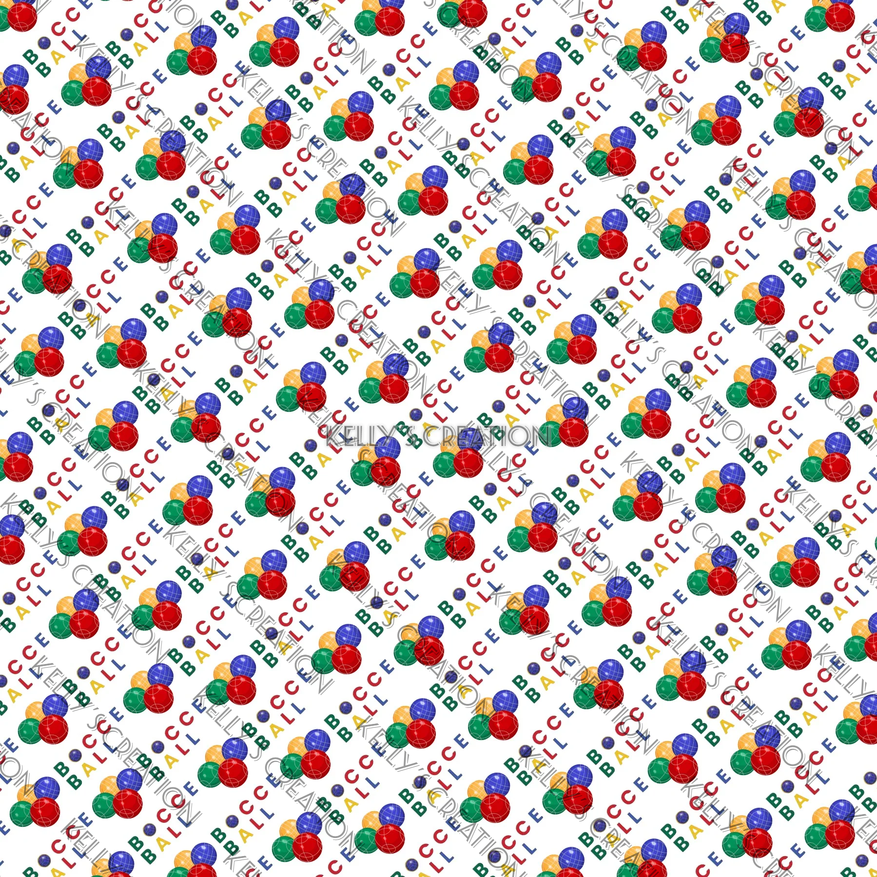 Watermarked - Bocce Ball Scrapbook Paper