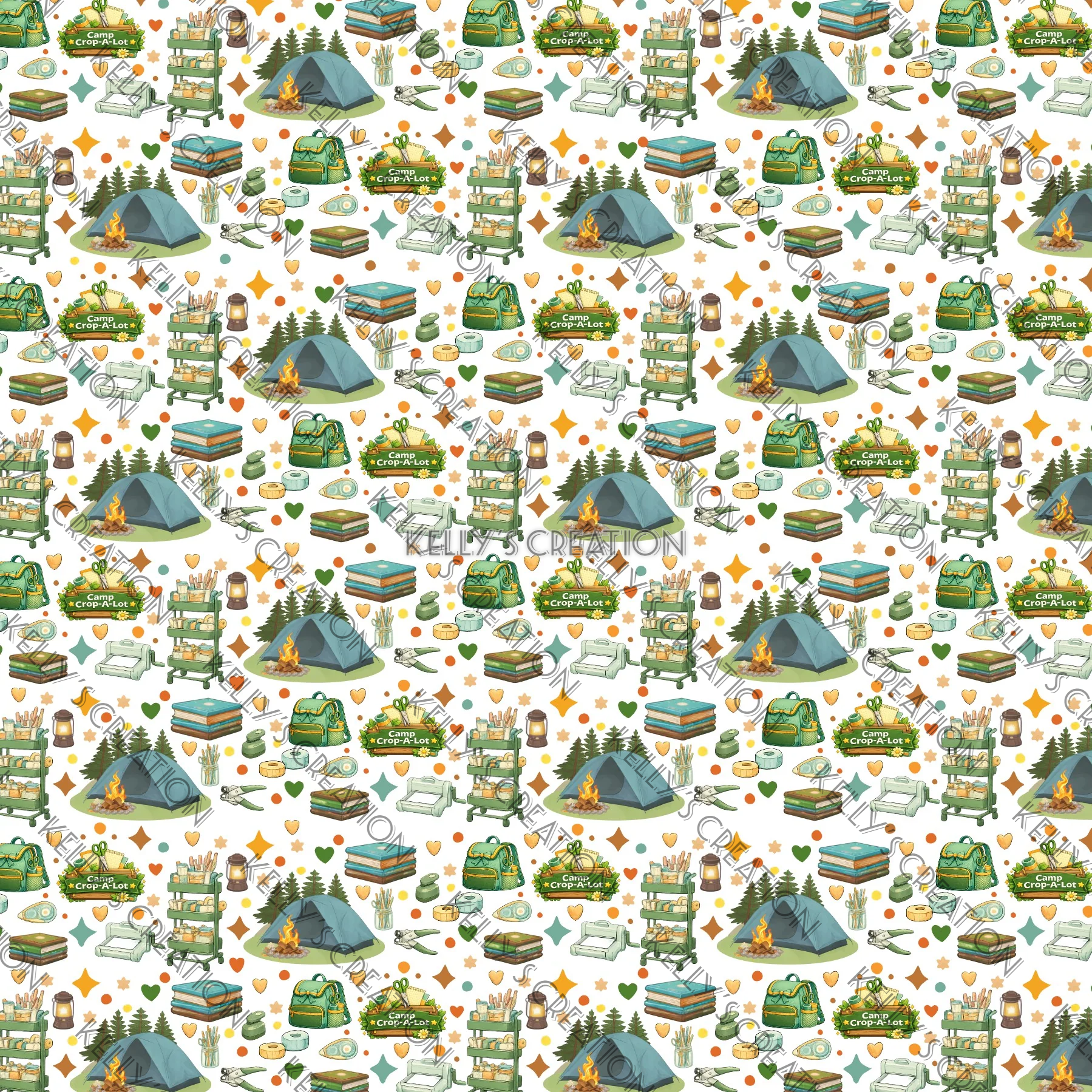 Watermarked - Camp Crop-A-Lot Scrapbook Paper