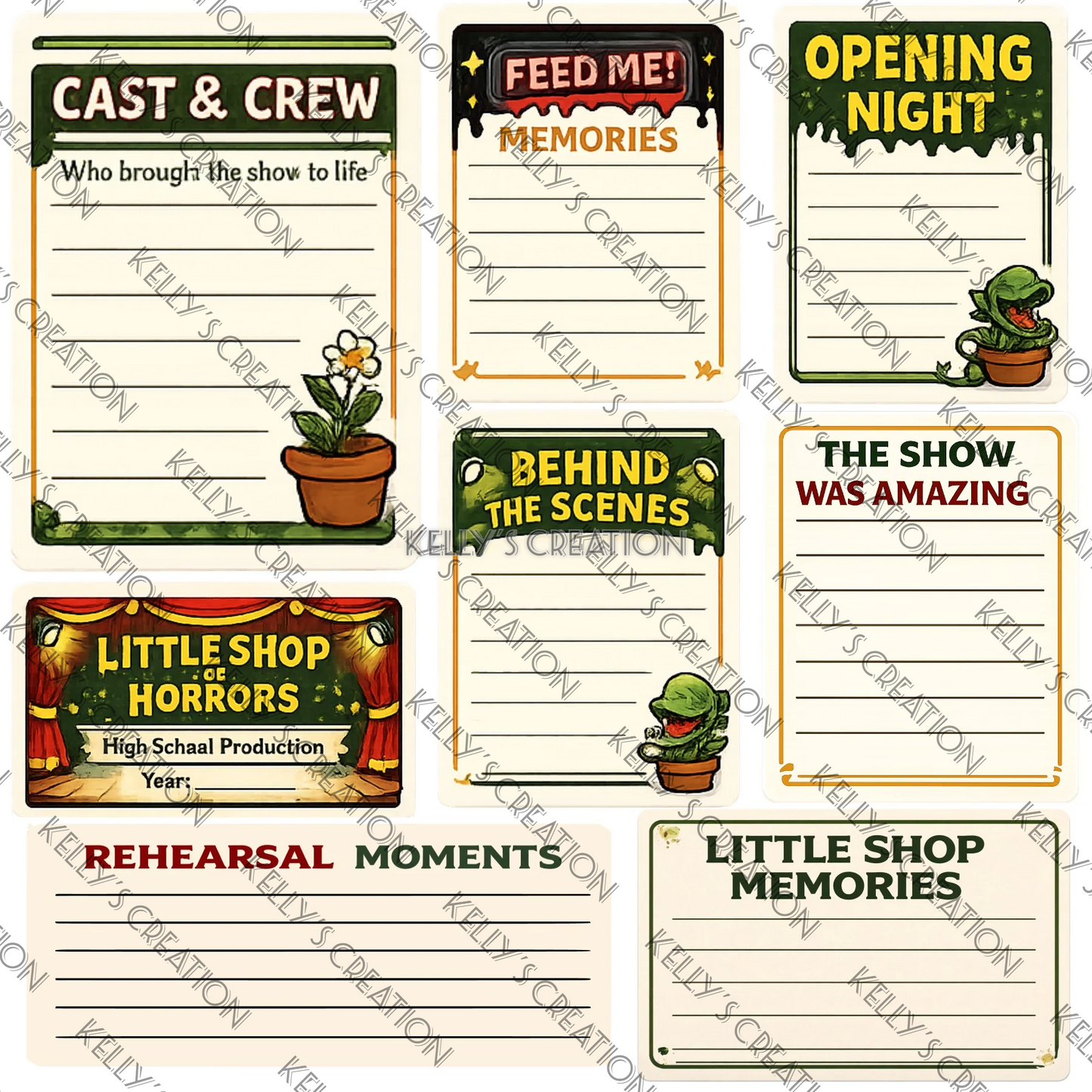 Watermarked - Little Shop of Horrors Musical Scrapbook Paper
