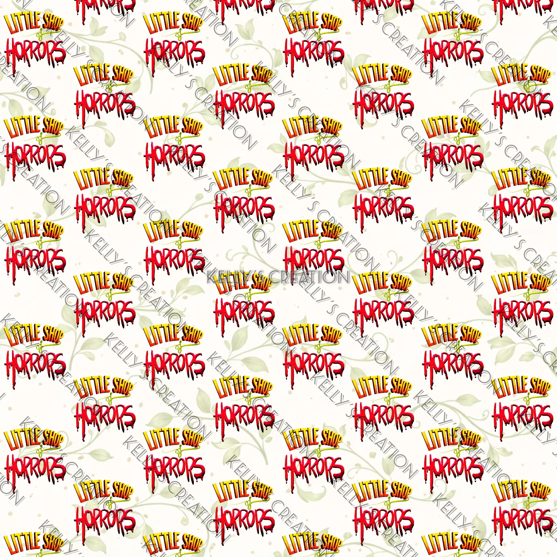 Watermarked - Little Shop of Horrors Musical Scrapbook Paper