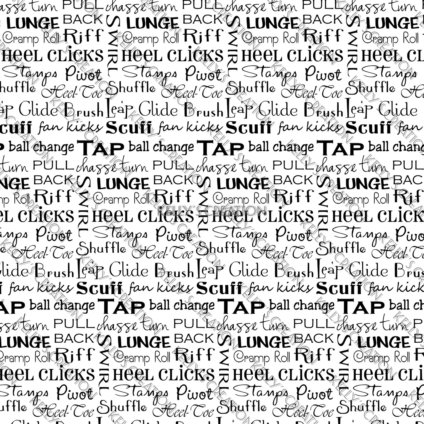 Watermarked - Tap Dancing Scrapbook Paper