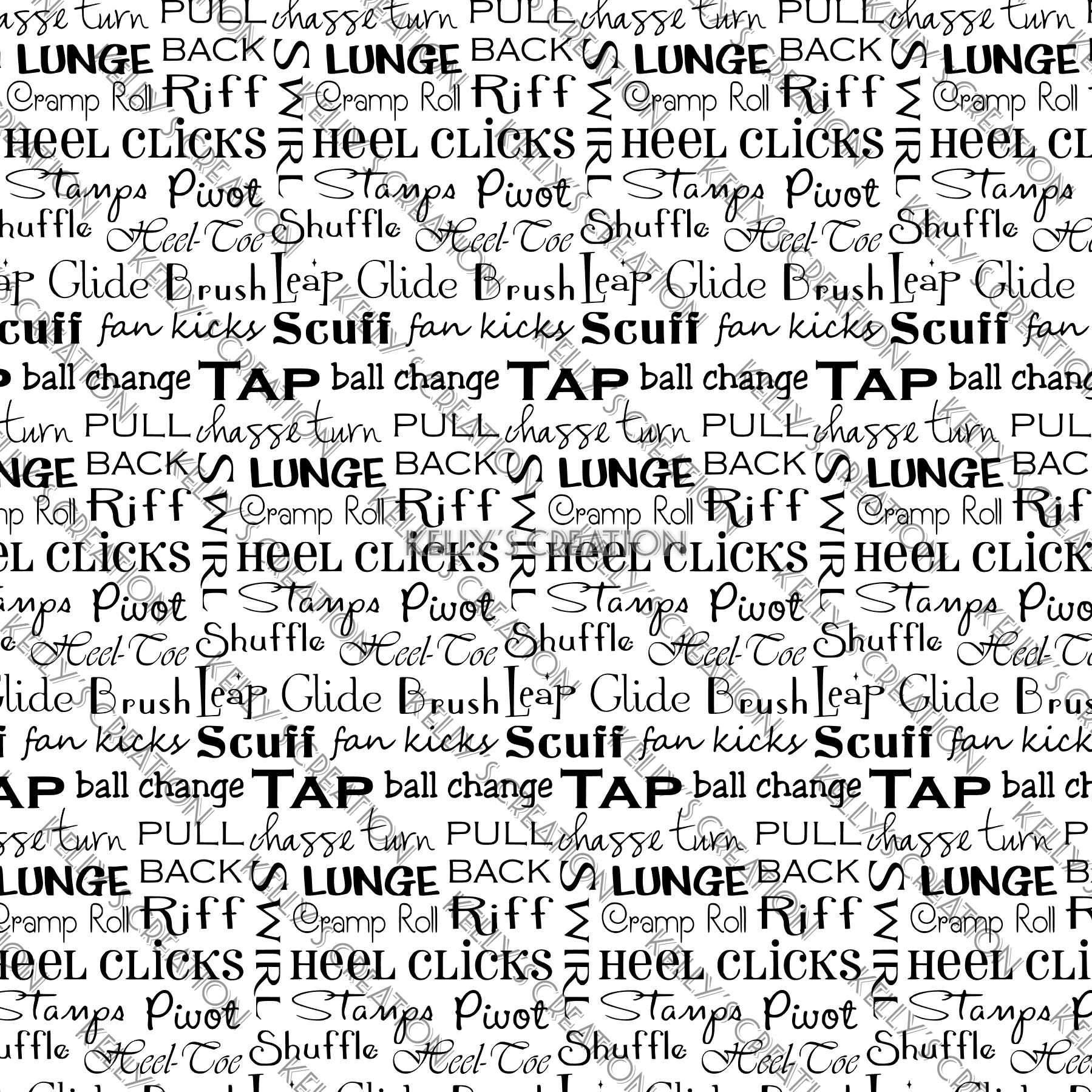 Watermarked - Tap Dancing Scrapbook Paper