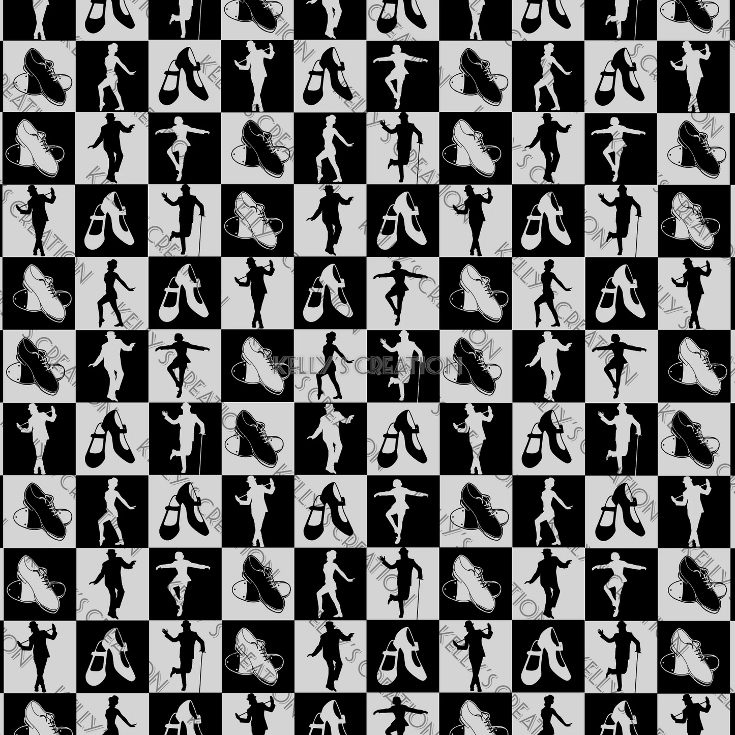 Watermarked - Tap Dancing Scrapbook Paper