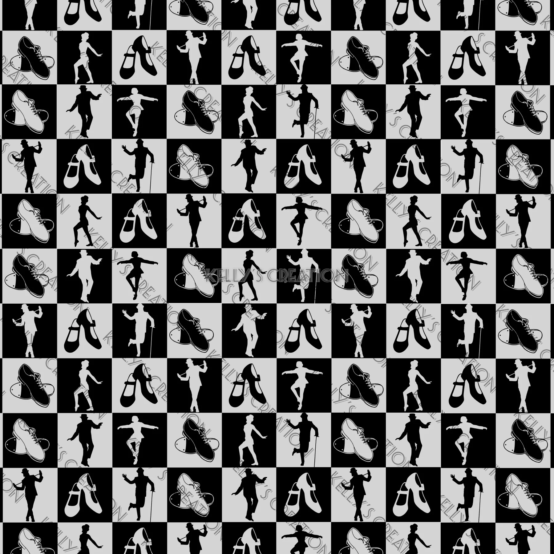 Watermarked - Tap Dancing Scrapbook Paper