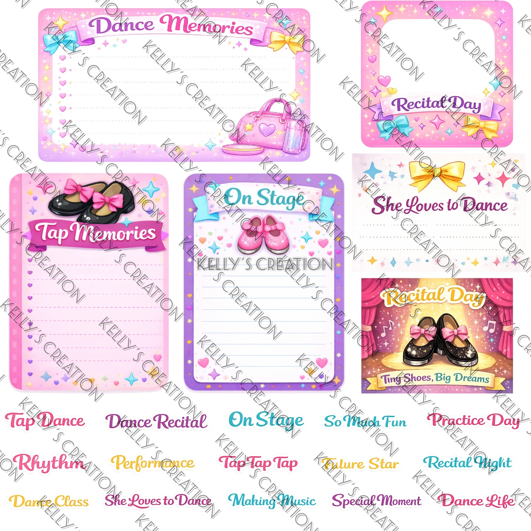 Watermarked - Tap Dancing Scrapbook Paper