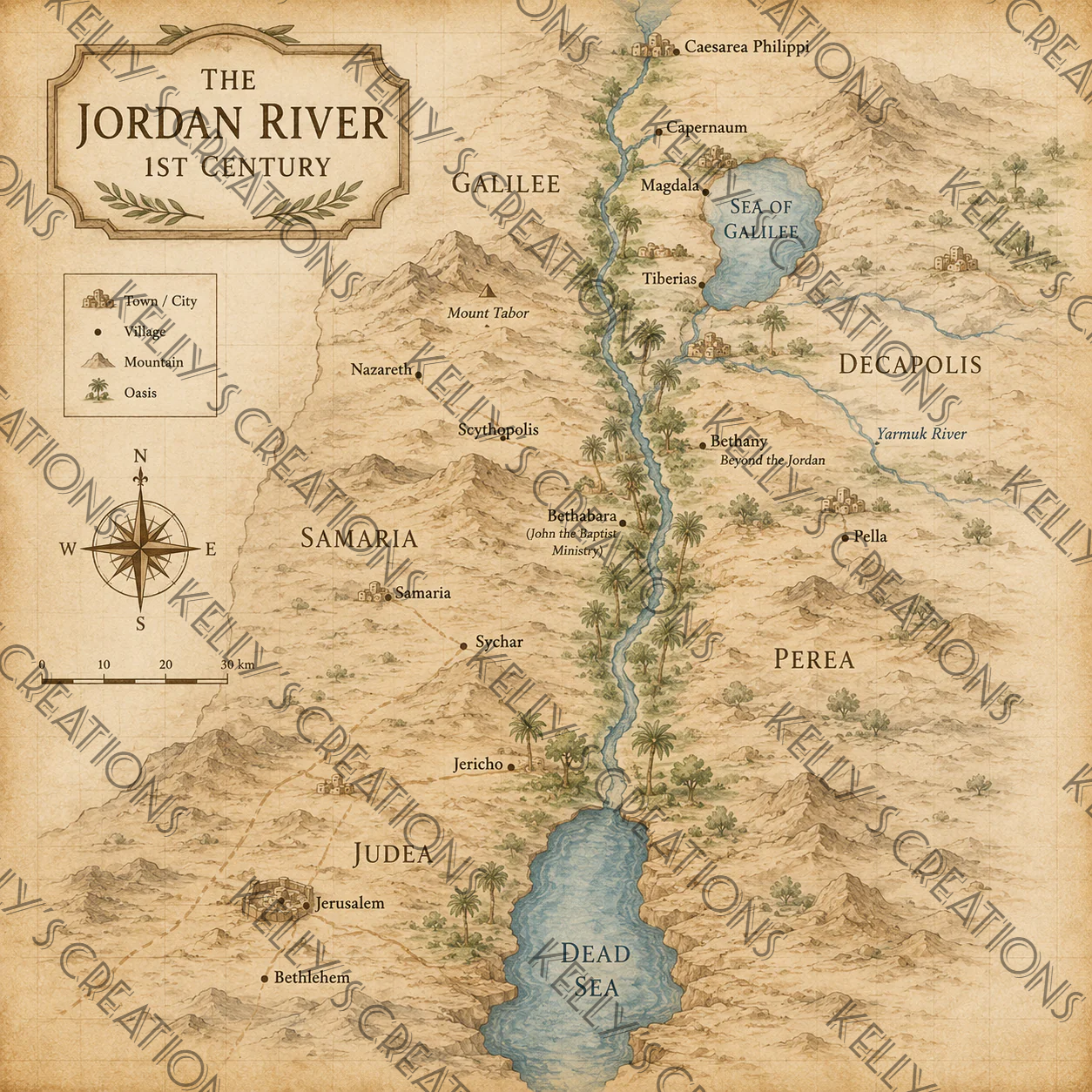 Watermarked - Biblical Lands Scrapbook Paper
