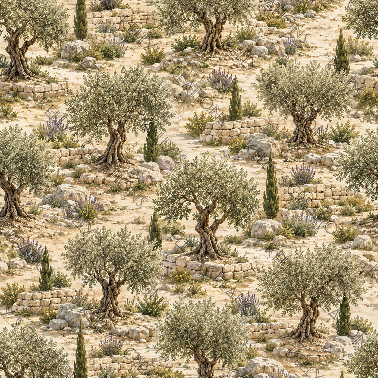 Watermarked - Biblical Lands Scrapbook Paper