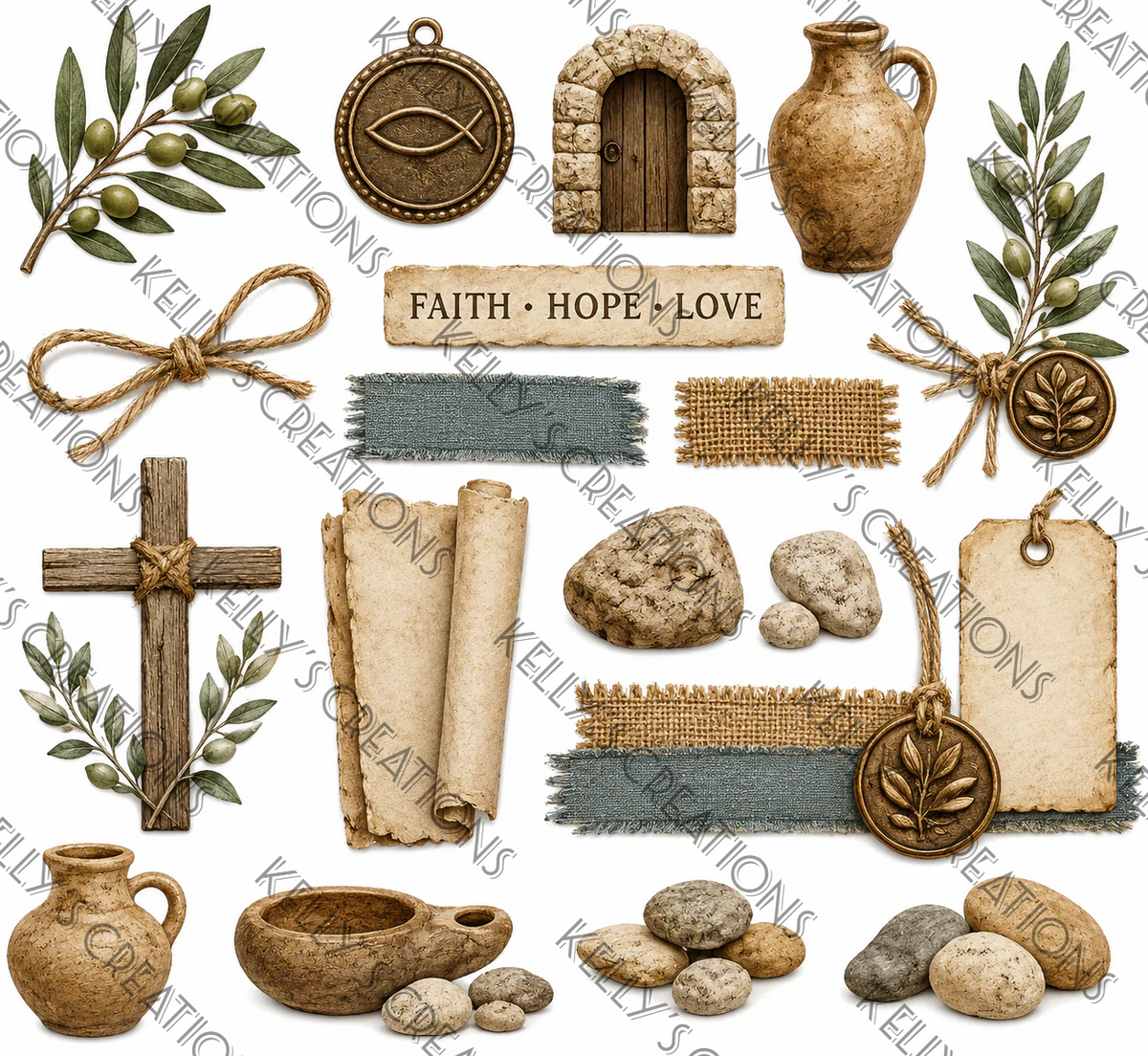 Watermarked - Biblical Lands Scrapbook Paper