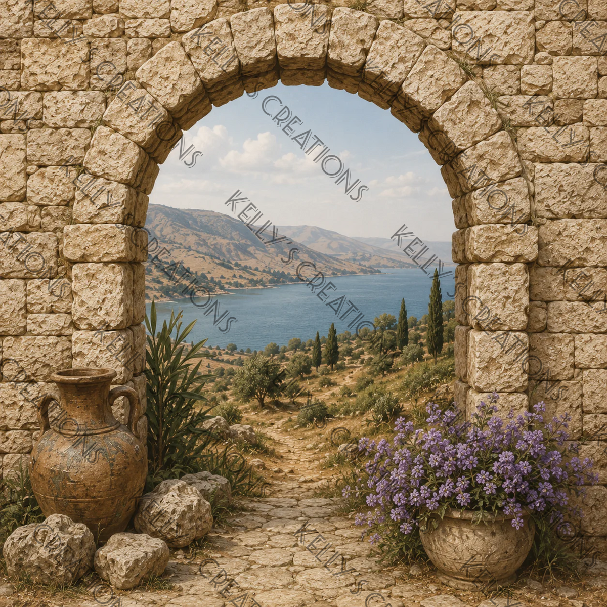 Watermarked - Biblical Lands Scrapbook Paper