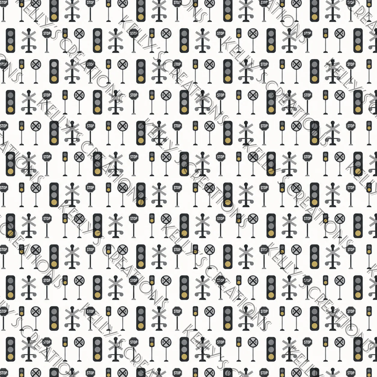 Watermarked - Big Boy Train Scrapbook Paper