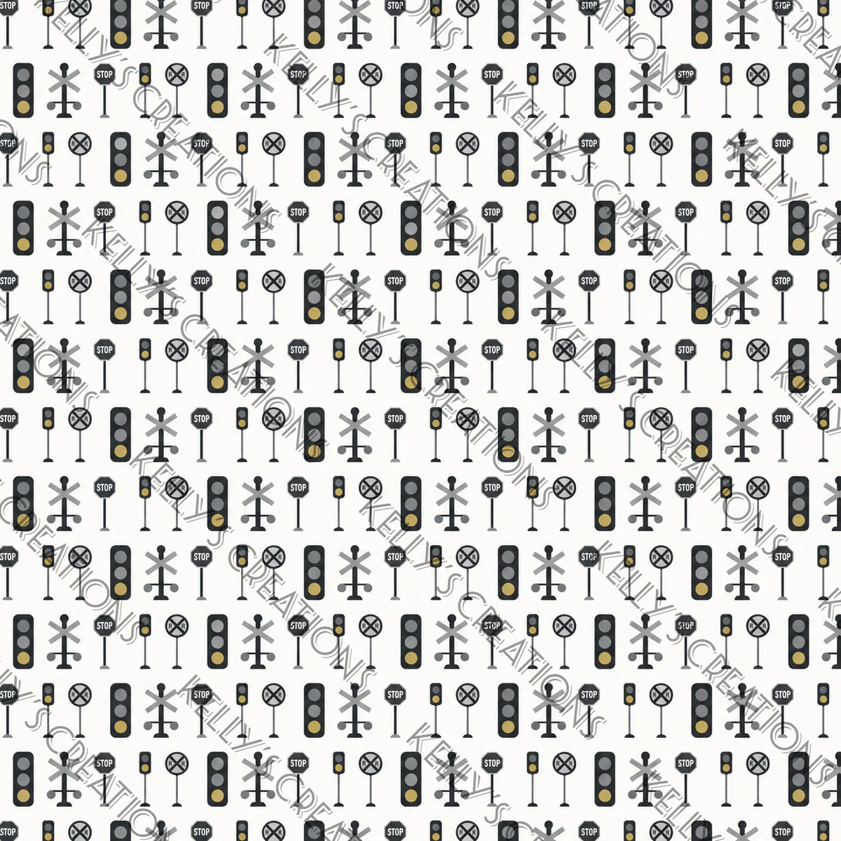 Watermarked - Big Boy Train Scrapbook Paper