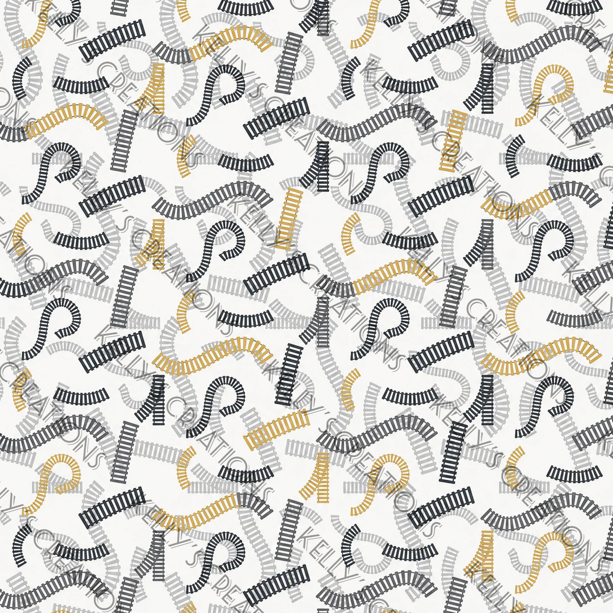 Watermarked - Big Boy Train Scrapbook Paper