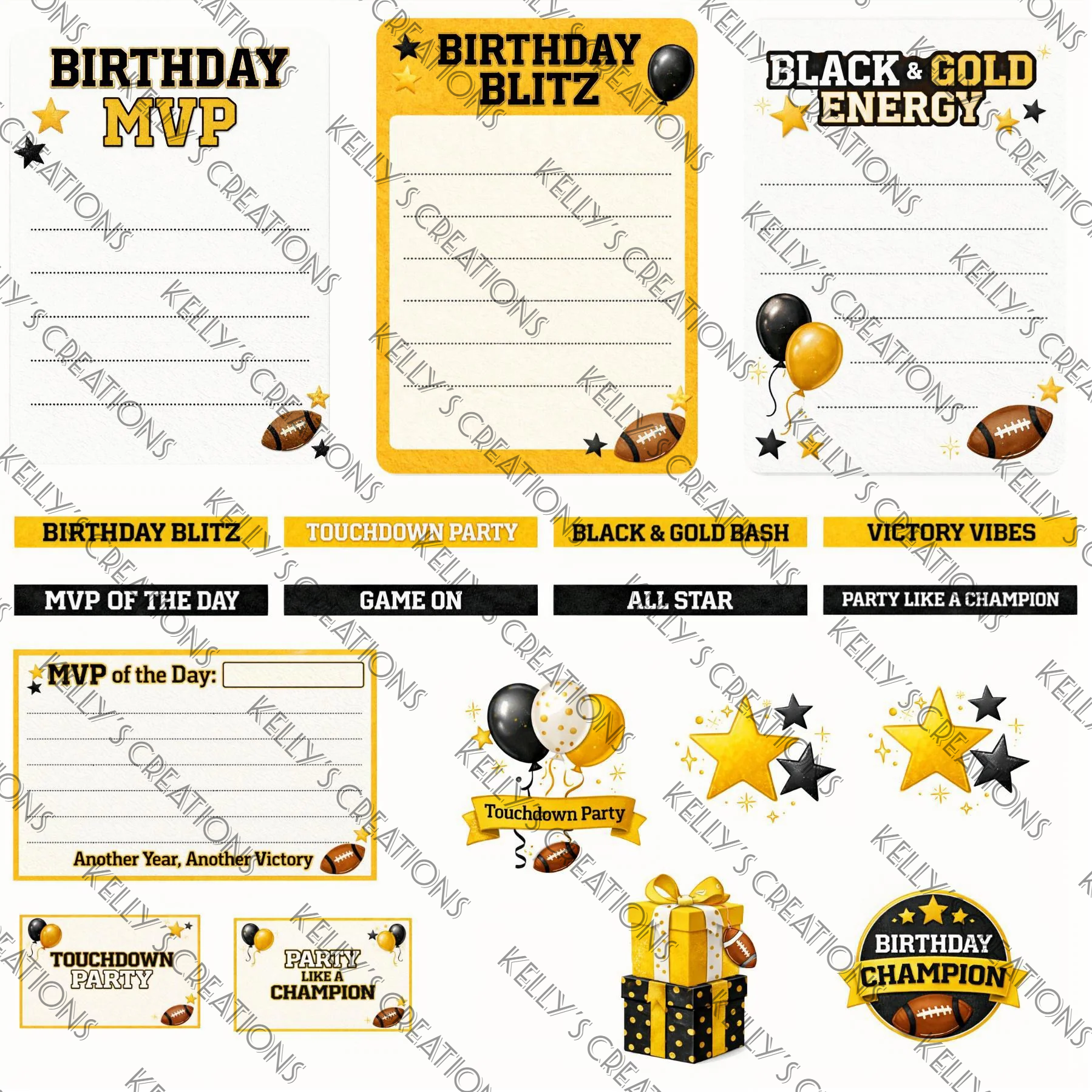 Watermarked - PGH Sport Birthday Scrapbook Paper