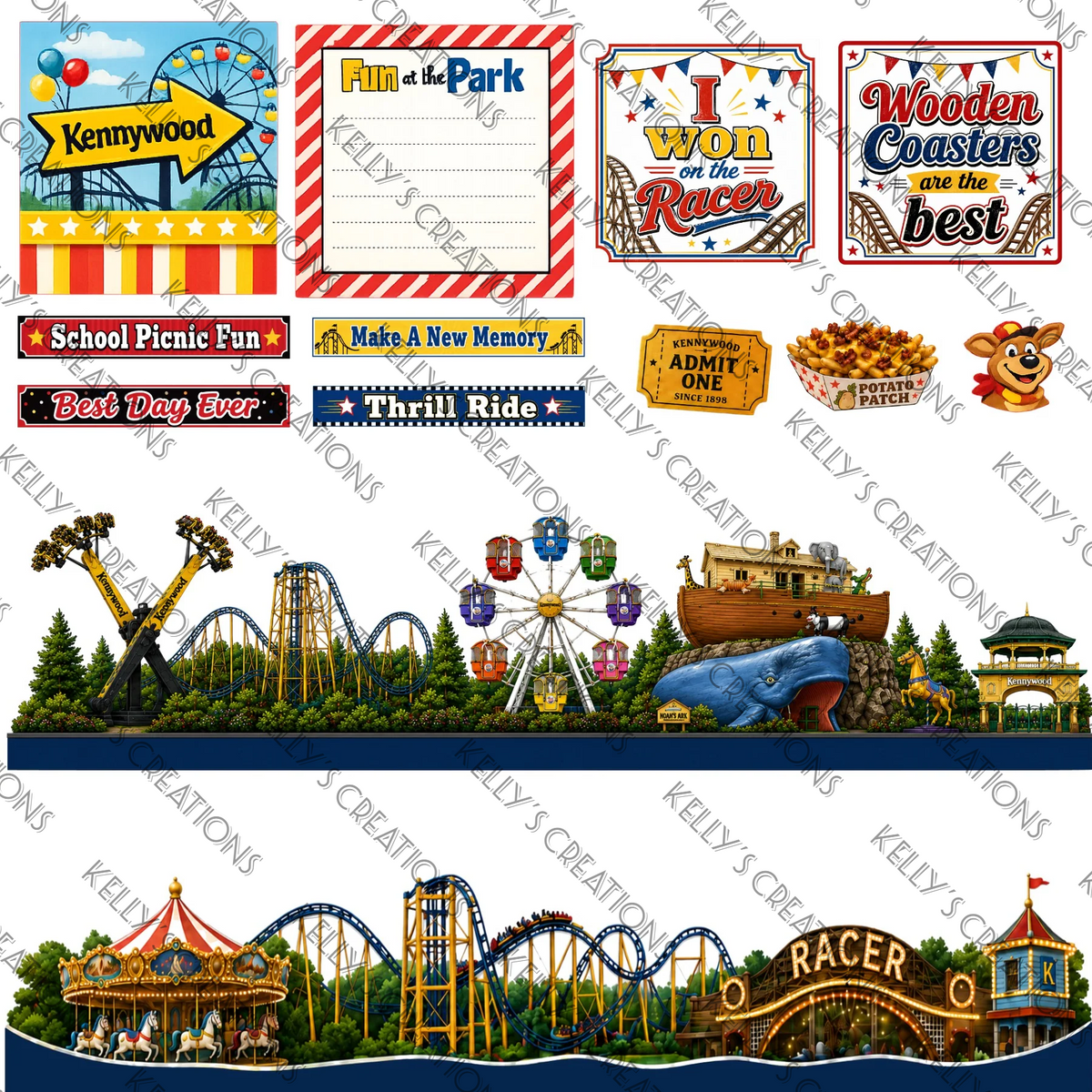 Watermarked - Kennywood Scrapbook Paper