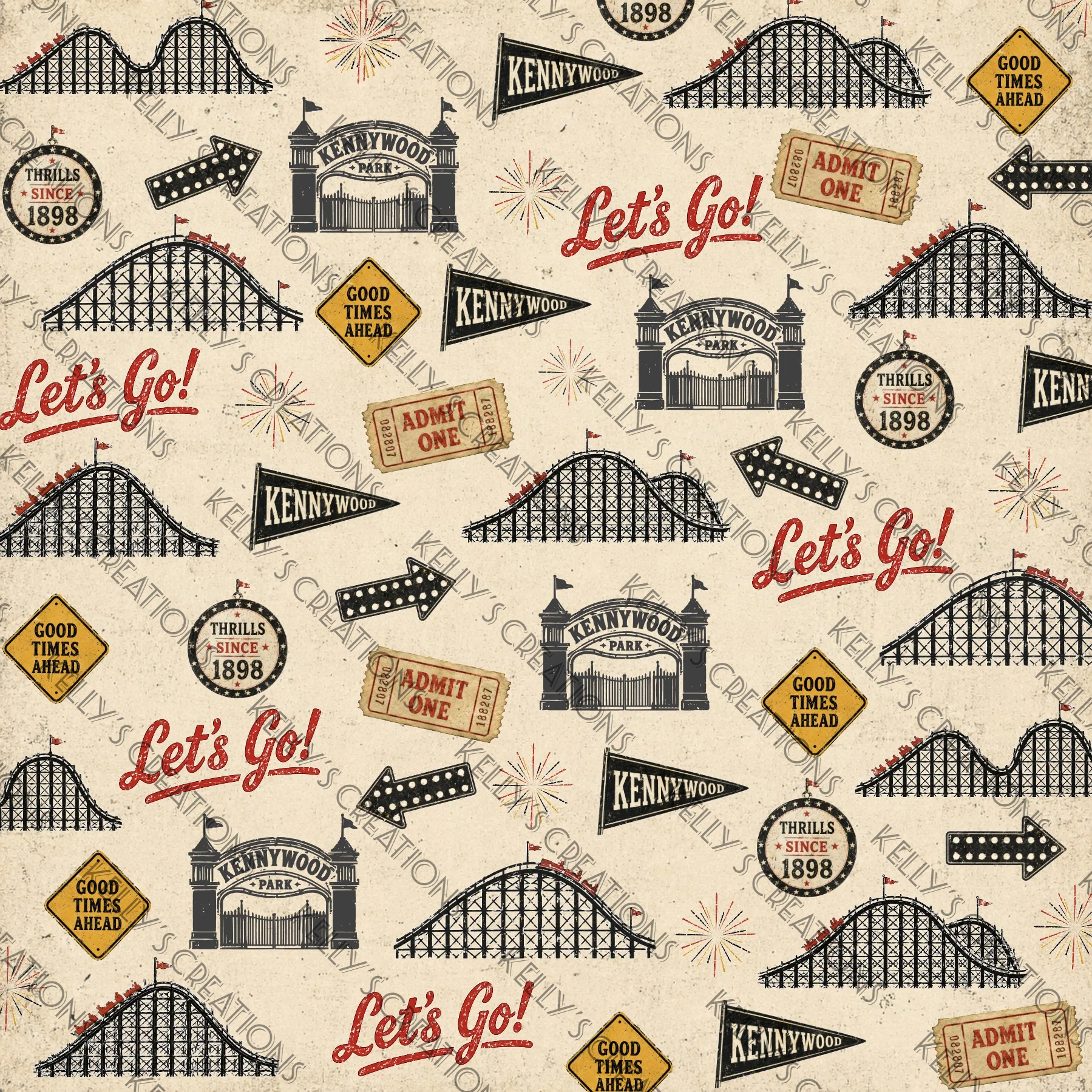Watermarked - Kennywood Scrapbook Paper