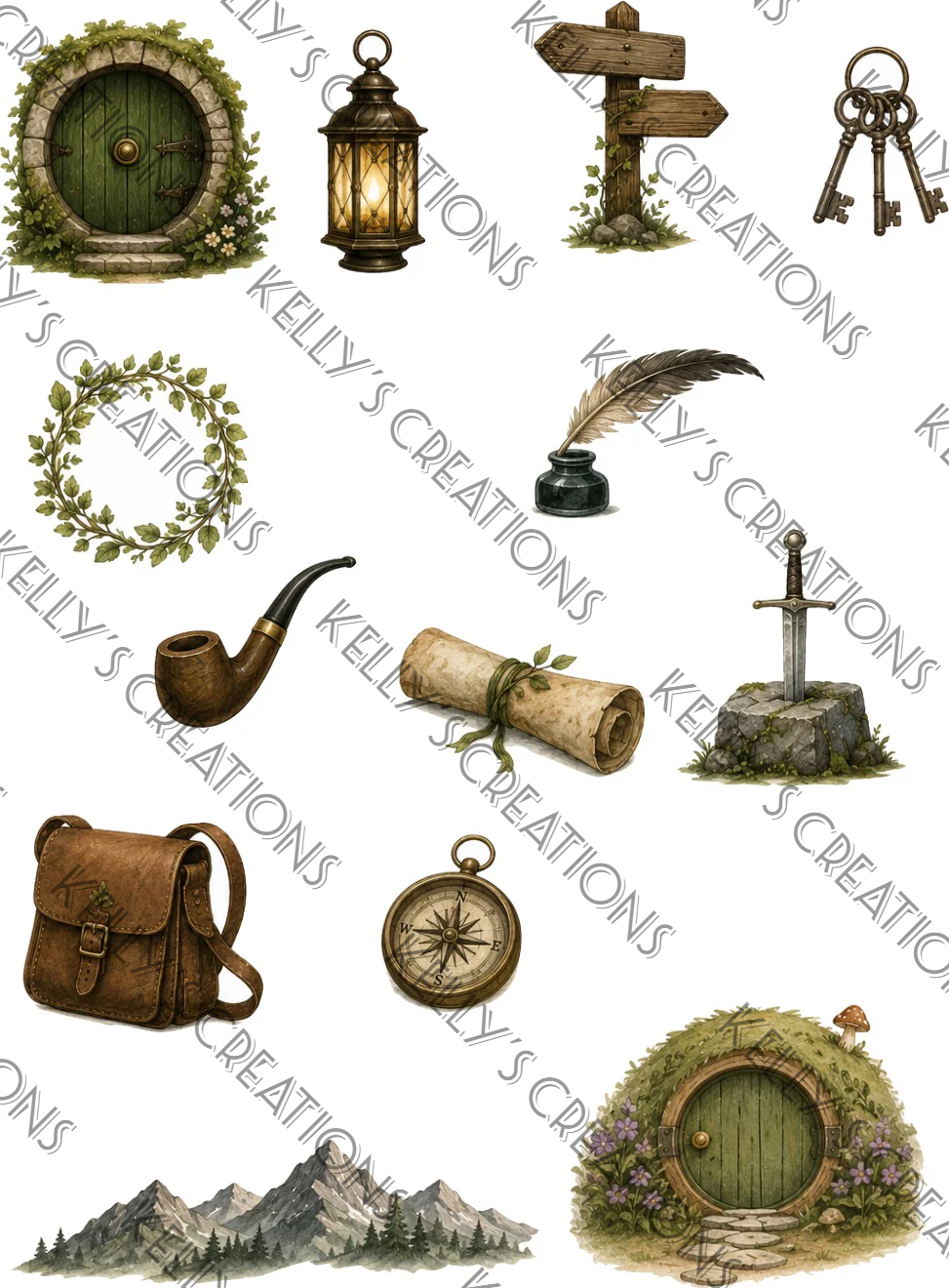 Watermarked - Lord of the Rings Scrapbook Paper