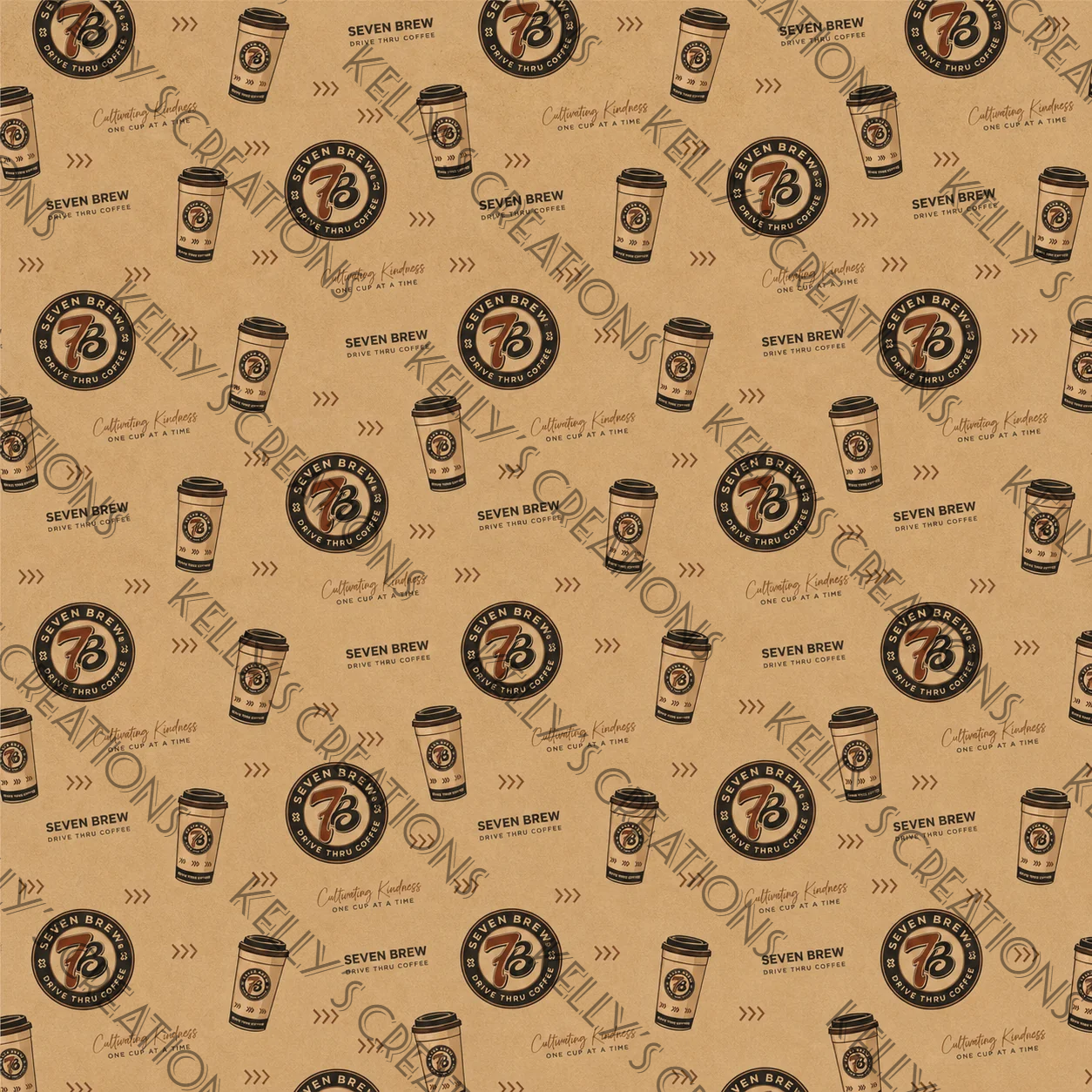 Watermarked - Coffee Scrapbook Paper