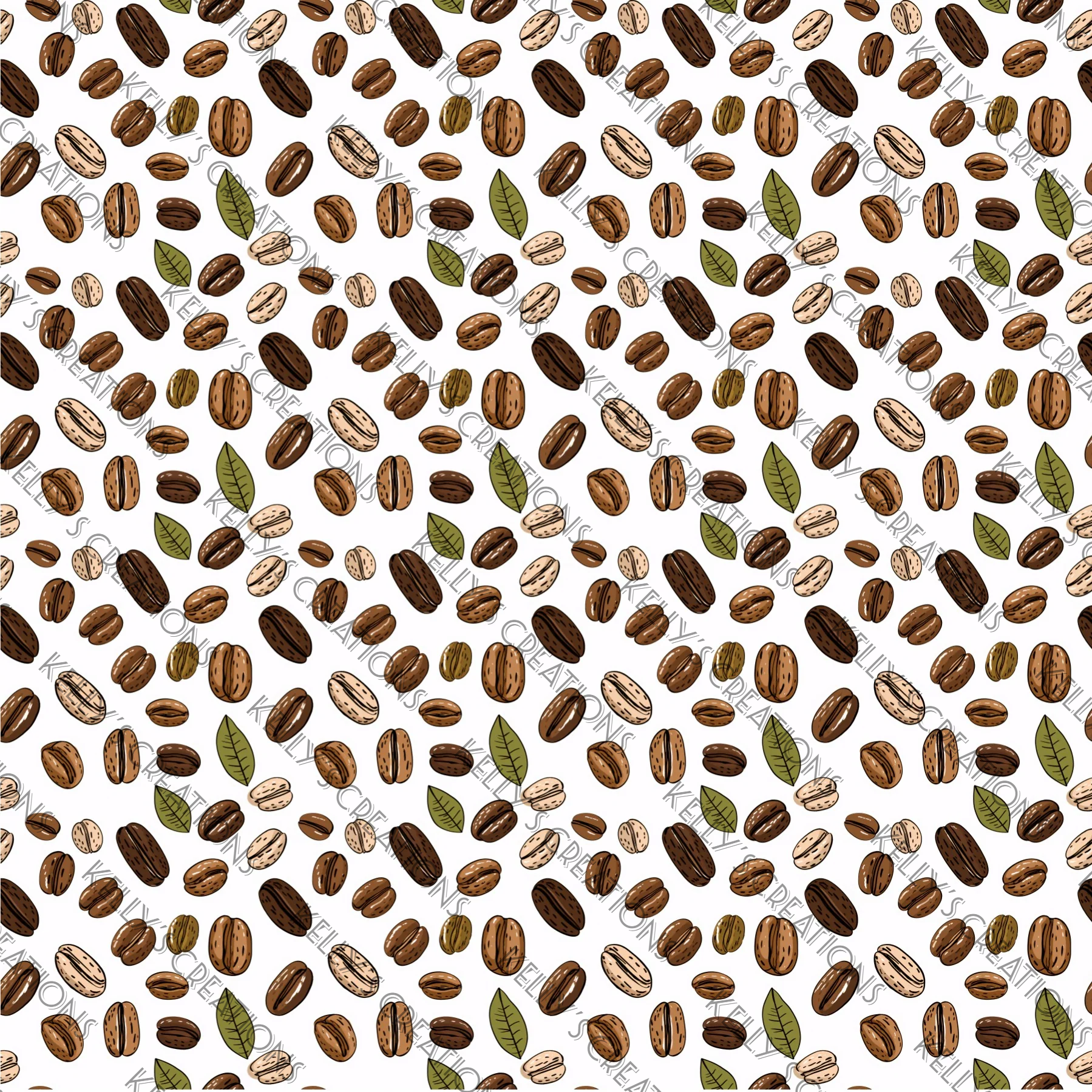 Watermarked - Coffee Scrapbook Paper